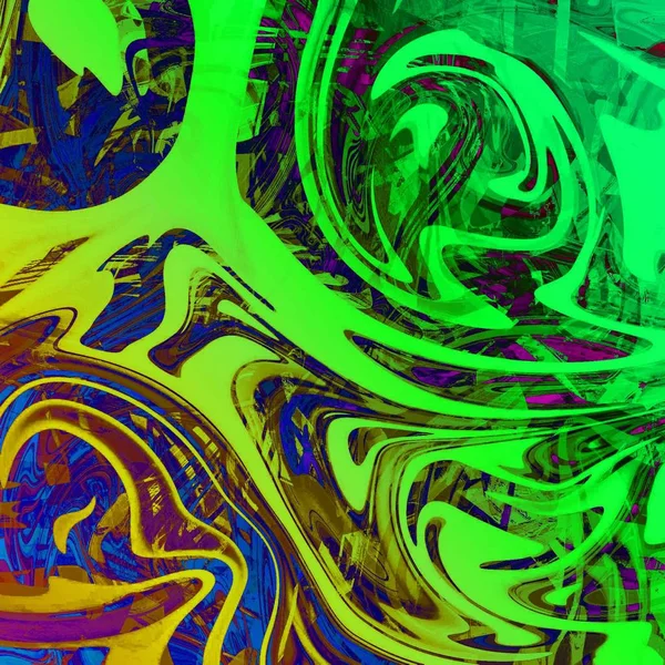 Yağlı boya çizgileri olan sıvı soyut arkaplan