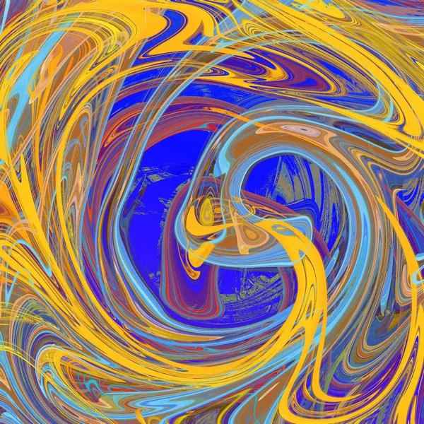 Yağlı boya çizgileri olan sıvı soyut arkaplan