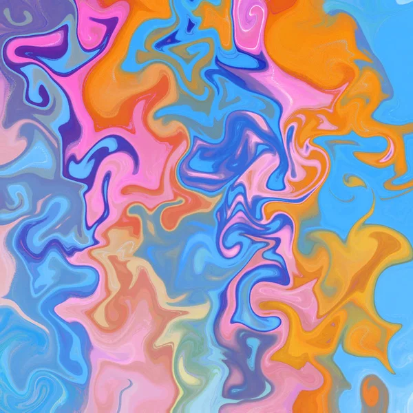 Liquid abstract background with oil painting streaks — Stock Photo, Image