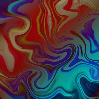 Yağlı boya çizgileri olan sıvı soyut arkaplan