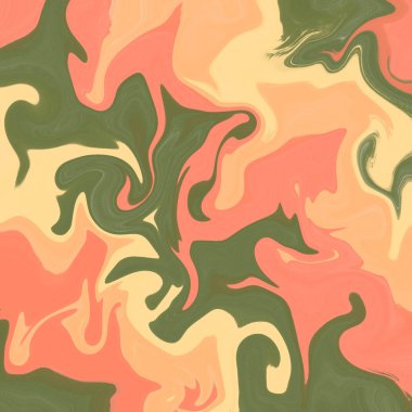 Yağlı boya çizgileri olan sıvı soyut arkaplan