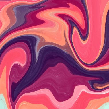 Yağlı boya çizgileri olan sıvı soyut arkaplan