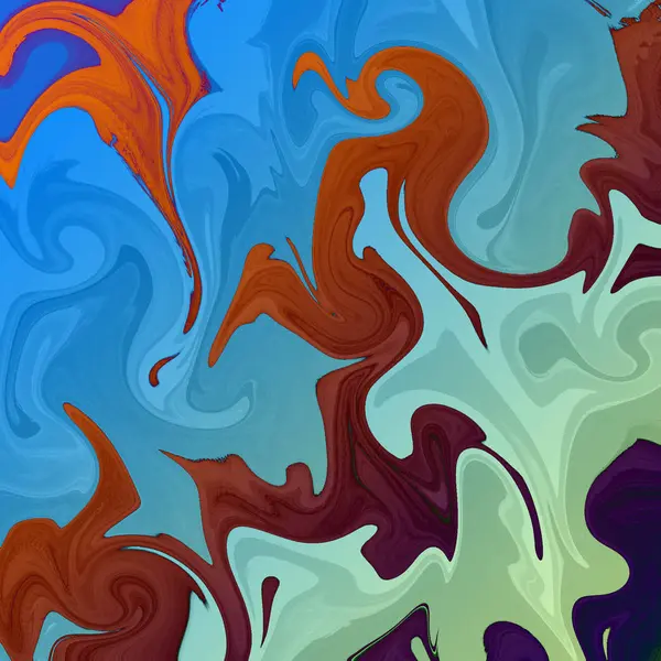 Liquid abstract background with oil painting streaks — Stock Photo, Image