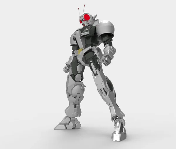 Renderizado 3d de mecha creado mediante una herramienta de licuadora — Foto de Stock