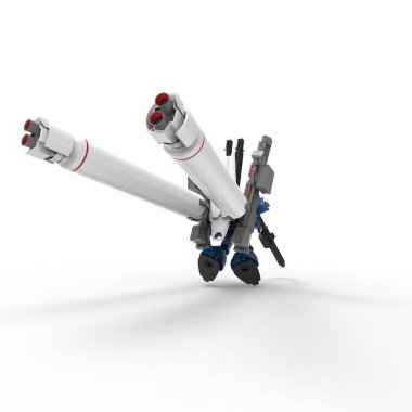 Bir blender aracı kullanılarak oluşturulan robotların 3d render