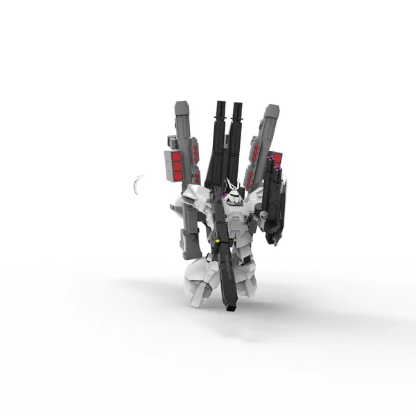3D-Rendering von Robotern, die mit einem Mixer erstellt wurden — Stockfoto