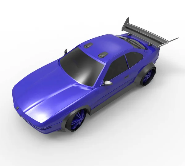 白い背景の車 3Dイラスト — ストック写真