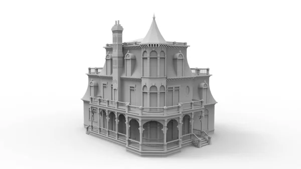 Three Dimensional Image of a house — Stock Photo, Image