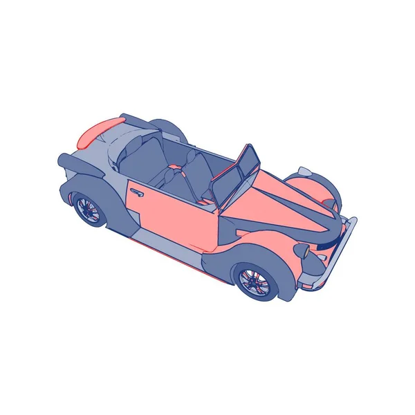 Coche sobre fondo blanco - ilustración vectorial . — Archivo Imágenes Vectoriales