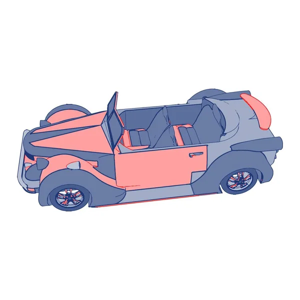 Car on white background - Vector illustration. — Stock Vector