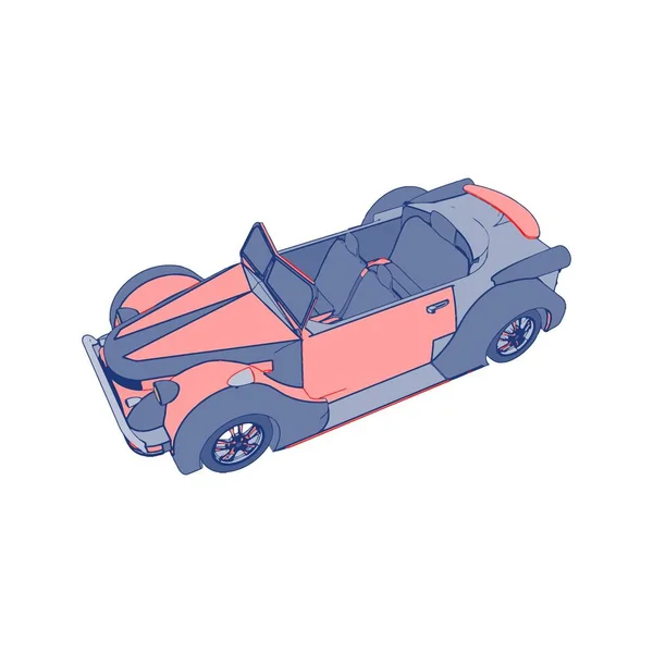 Coche sobre fondo blanco - ilustración vectorial . — Vector de stock