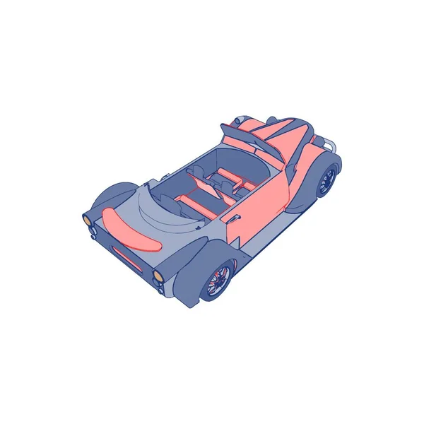 Car on white background - Vector illustration. — 스톡 벡터