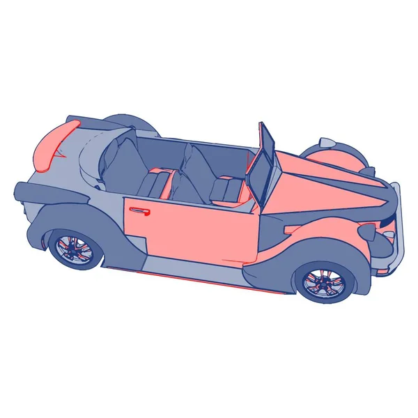 Car on white background - Vector illustration. — 스톡 벡터