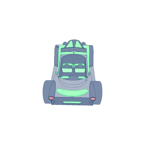 Coche sobre fondo blanco - ilustración vectorial . — Vector de stock