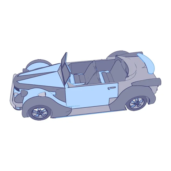 Coche sobre fondo blanco - ilustración vectorial . — Vector de stock