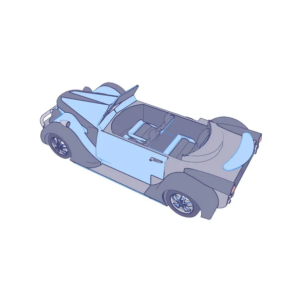 Coche sobre fondo blanco - ilustración vectorial . — Vector de stock