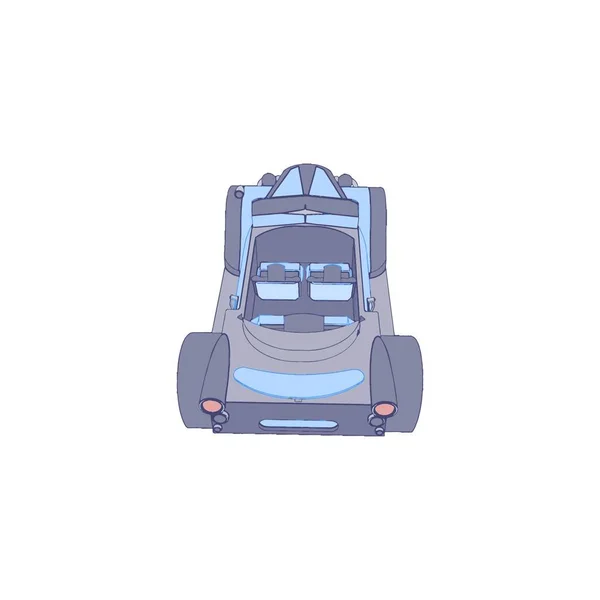 Coche sobre fondo blanco - ilustración vectorial . — Vector de stock