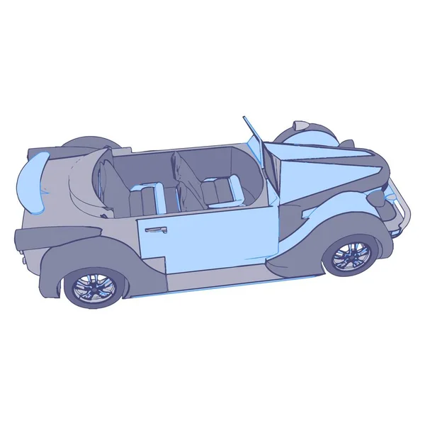 Coche sobre fondo blanco - ilustración vectorial . — Vector de stock