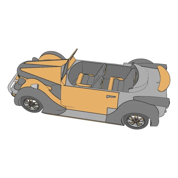 Coche sobre fondo blanco - ilustración vectorial . — Vector de stock