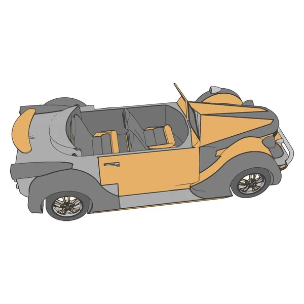 Voiture sur fond blanc - Illustration vectorielle . — Image vectorielle