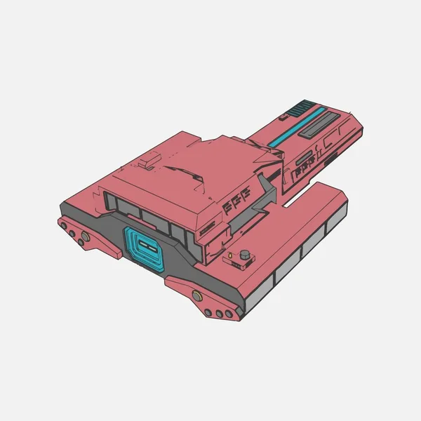 ベクトルイラスト隔離された背景の宇宙船. — ストックベクタ