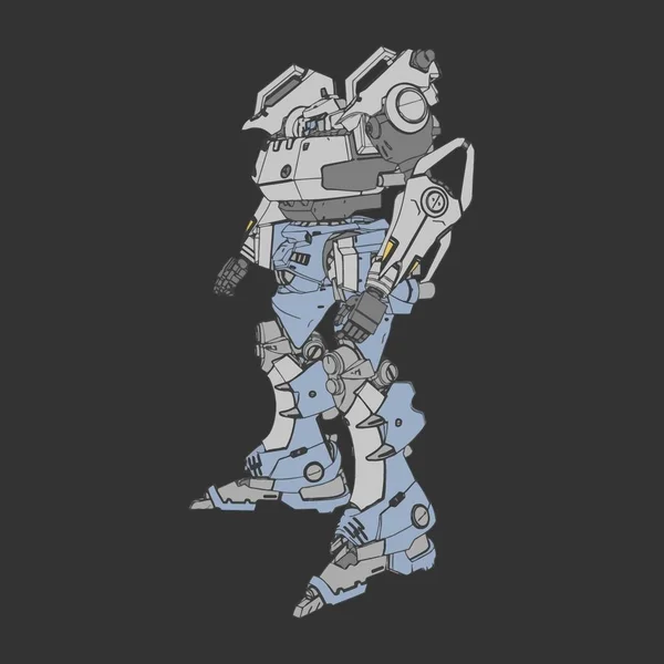 Vektör çizimi. Mekagodzilla arka planda. Tişört tasarımı, poster, çıkartma.