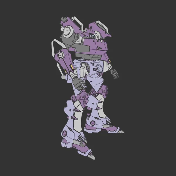 Ilustración vectorial. Mecha en fondo aislado. Para el diseño de camisetas, póster, pegatina . — Vector de stock