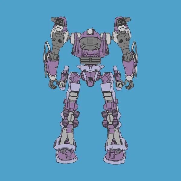 Ilustração vetorial. Mecha em fundo isolado. Para design de t-shirt, cartaz, adesivo . — Vetor de Stock