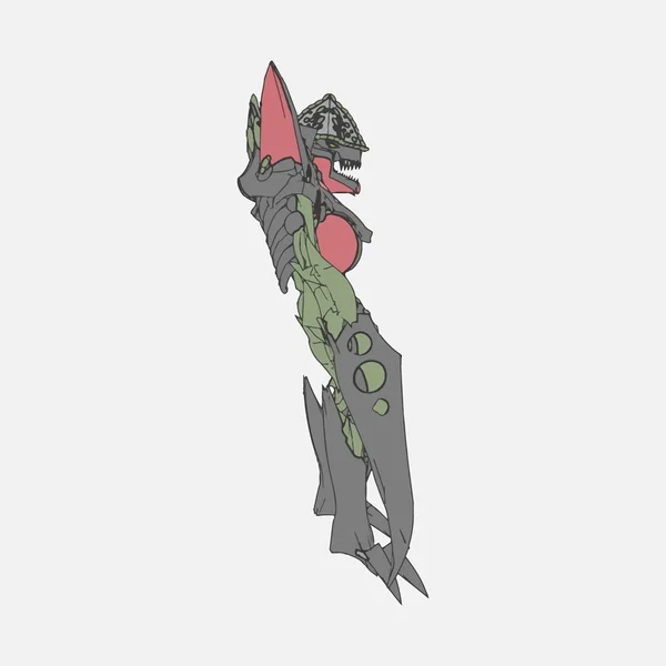 Ilustración vectorial. Mecha en fondo aislado. Para el diseño de camisetas, póster, pegatina . — Vector de stock