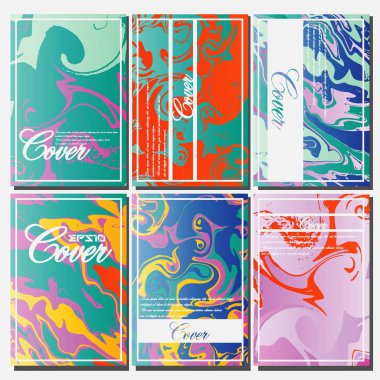 Sanatsal Tasarım kapakları. Yaratıcı sıvı renk arka planlar. Modaya uygun bir tasarım. Eps10 vektör