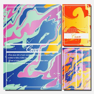 Sanatsal Tasarım kapakları. Yaratıcı sıvı renk arka planlar. Modaya uygun bir tasarım. Eps10 vektör