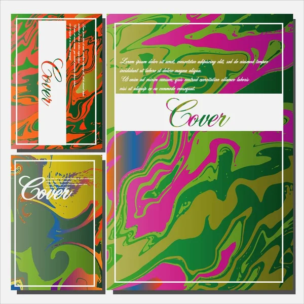 Design de capas artísticas. Cores fluidas criativas fundos. Design moderno. Vetor Eps10 —  Vetores de Stock