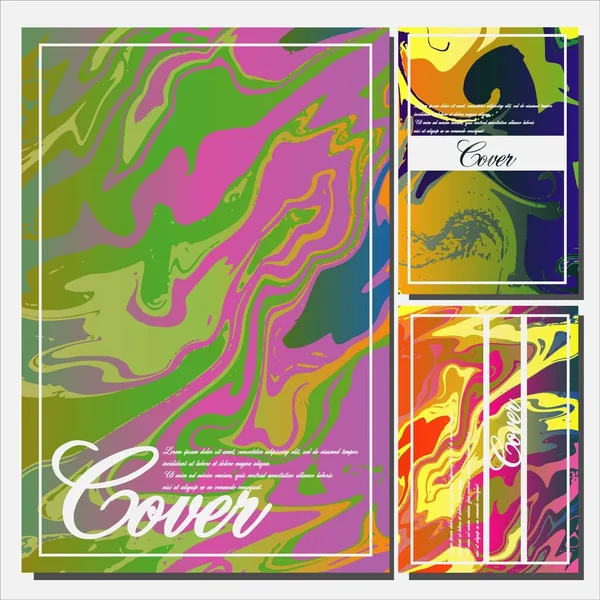 Design de couvertures artistiques. Couleurs fluides créatives milieux. Design tendance. Vecteur Eps10 — Image vectorielle