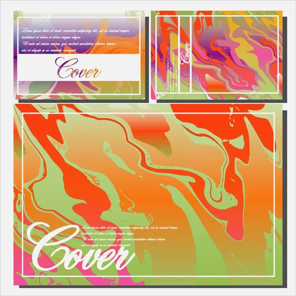 Design de capas artísticas. Cores fluidas criativas fundos. Design moderno. Vetor Eps10 —  Vetores de Stock