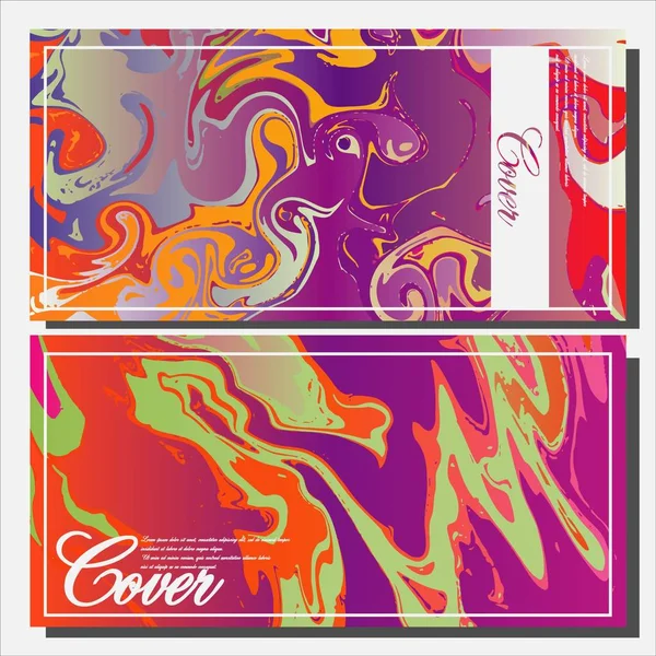 Design de capas artísticas. Cores fluidas criativas fundos. Design moderno. Vetor Eps10 —  Vetores de Stock