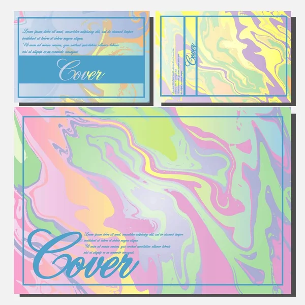 Design de capas artísticas. Cores fluidas criativas fundos. Design moderno. Vetor Eps10 — Vetor de Stock