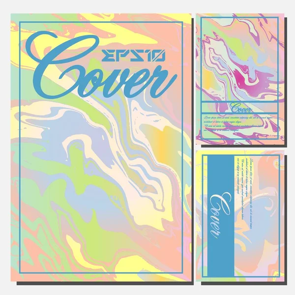 Sanatsal Tasarım kapakları. Yaratıcı sıvı renk arka planlar. Modaya uygun bir tasarım. Eps10 vektör