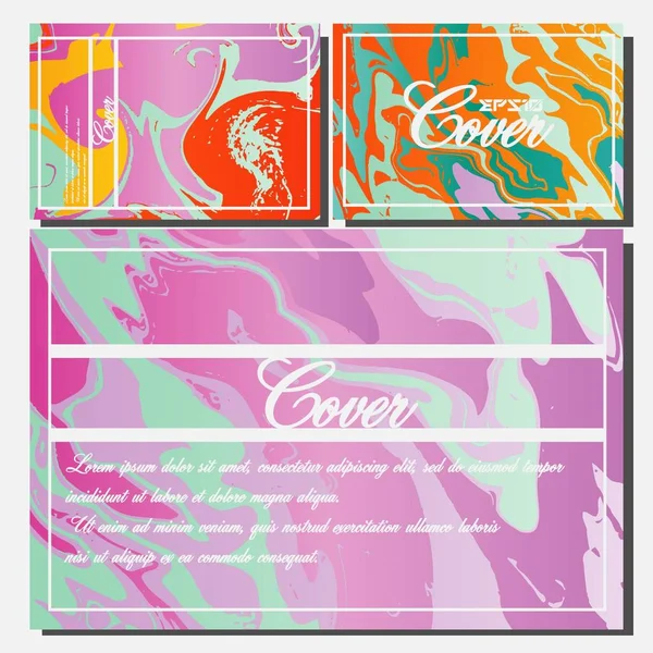 Design de capas artísticas. Cores fluidas criativas fundos. Design moderno. Vetor Eps10 —  Vetores de Stock