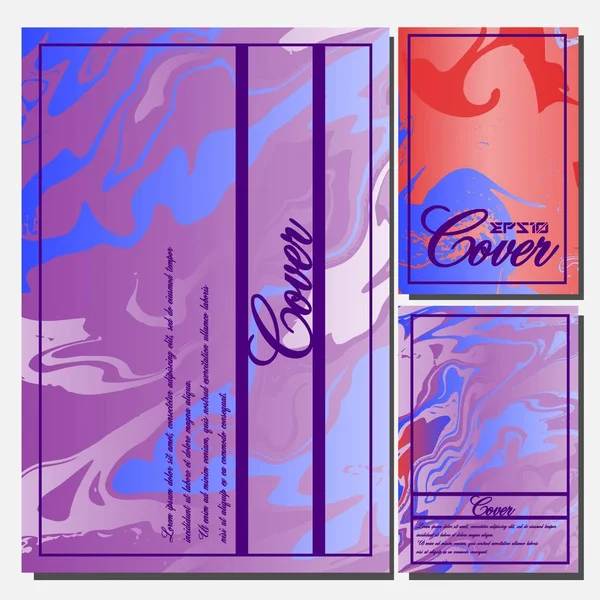 Design de capas artísticas. Cores fluidas criativas fundos. Design moderno. Vetor Eps10 — Vetor de Stock