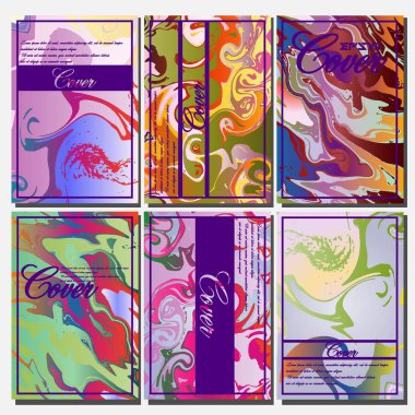 Sanatsal Tasarım kapakları. Yaratıcı sıvı renk arka planlar. Modaya uygun bir tasarım. Eps10 vektör