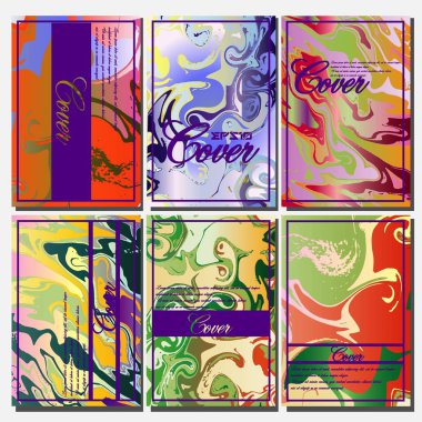 Sanatsal Tasarım kapakları. Yaratıcı sıvı renk arka planlar. Modaya uygun bir tasarım. Eps10 vektör