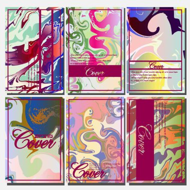 Sanatsal Tasarım kapakları. Yaratıcı sıvı renk arka planlar. Modaya uygun bir tasarım. Eps10 vektör