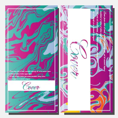 Sanatsal Tasarım kapakları. Yaratıcı sıvı renk arka planlar. Modaya uygun bir tasarım. Eps10 vektör