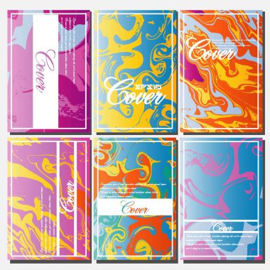 Sanatsal Tasarım kapakları. Yaratıcı sıvı renk arka planlar. Modaya uygun bir tasarım. Eps10 vektör