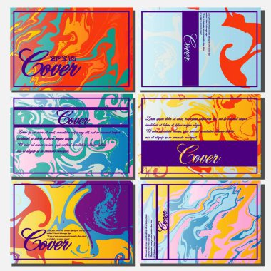 Sanatsal Tasarım kapakları. Yaratıcı sıvı renk arka planlar. Modaya uygun bir tasarım. Eps10 vektör