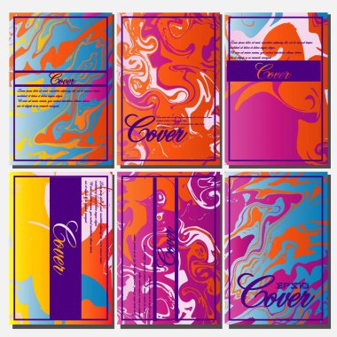 Sanatsal Tasarım kapakları. Yaratıcı sıvı renk arka planlar. Modaya uygun bir tasarım. Eps10 vektör