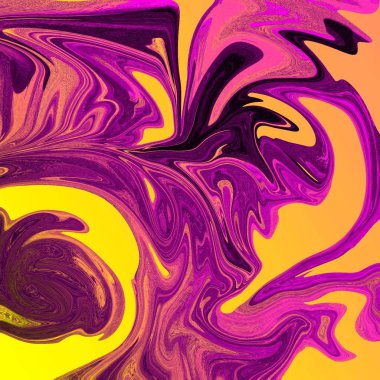 Yağlı boya çizgileri olan sıvı soyut arkaplan