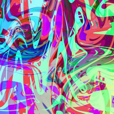 Yağlı boya çizgileri olan sıvı soyut arkaplan