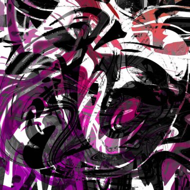 Yağlı boya çizgileri olan sıvı soyut arkaplan