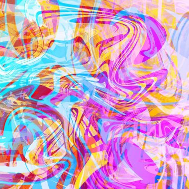 Yağlı boya çizgileri olan sıvı soyut arkaplan